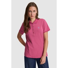 U.s. Polo Assn. Kadın Fuşya Tişört Basic 50321818-VR023