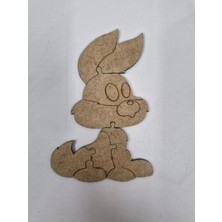 Mu Art Ahşap Ahşap Puzzle Hayvanlar Tavşan Boyama Okul Etkinlik Aktivite