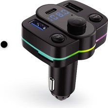 Skygo Fm Transmitter Müzik Oynatıcı Kablosuz Bağlantı + Araç Şarjı Rgb Type-C AFT11