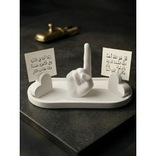 Canseb Elegance Islami Ev Hediyesi Tevhid El Heykeli ve Dekoratif Kalp Stand (El 12CM Tepsi 25CM Kalp 5cm)