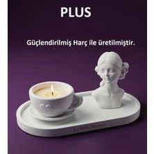 Canseb Elegance Üçlü Dekoratif Amaçlı Kahve Fincanı & Kız Obje Set