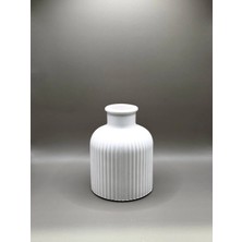 Canseb Elegance Iskandinav Dekoratif Vazo - 10CM Boyunda - Alçı Vazo - Kuru Çiçek Için