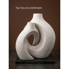 Canseb Elegance Premıum Sarmaşık Sevgili Ikili Vazo Dekoratif - 16/13CM