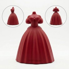 Canseb Elegance 11CM Scarlet Kırmızısı Gelinlik - Gelin Heykel Biblo