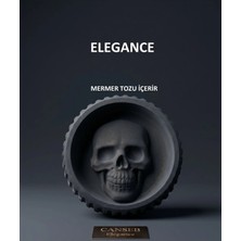 Canseb Elegance 13CM Kuru Kafa Küllük Dekor - Chopper Harley Gotik Tarzı - Rock Stili