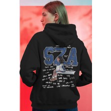 Sevbano Sza Rapper Şarkıcı Sırt Baskılı Unisex Oversize Premium Hoodie
