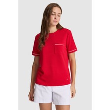 U.s. Polo Assn. Kadın Kırmızı Tişört Basic 50323552-VR030