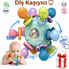 Bbsky Montessori Duyusal Diş Kaşıyıcı Top Eğitici Bebek Oyuncağı Çıngıraklı Güvenli Abs Tpe Malzeme