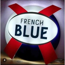 Saturno78 Blanc French Blue LED Işıklı Duvar Dekoru