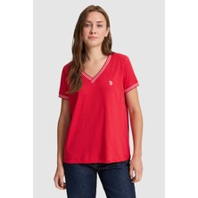 U.s. Polo Assn. Kadın Kırmızı Tişört Basic 50323449-VR030