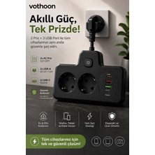 MiraLive BKL-502 Akım Korumalı 2li Priz 2 USB ve 2 Type-C Çıkış 4000W Hızlı Şarj Duvar Tipi Dokunmat