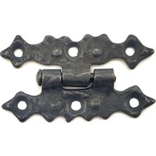 Marsilyan™- Antika Tarz Dekoratif Pirinç Yıldız Menteşe - 63X36 Mm, Oksit