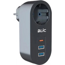 Marsilyan™- Ftr-07 2xusb 1xtypec Termal Akım Korumalı Isıya Dayanıklı Tekli Priz