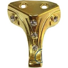 Marsilyan™- Moda Taşlı Ahşap, Mdf, Sunta Sandık Ayağı, Kutu Ayak 3,5 cm - Sarı
