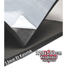Araç Oto Ses Isı 13MM Kauçuk Izolasyon Karavan Yalıtım Malzemesi 120CMX100CM Levha Yapışkanlı