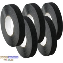 5 Adet Merdiven ve Zemin Kaydırmaz Kaymaz Bant 25 mm X25 mt Siyah