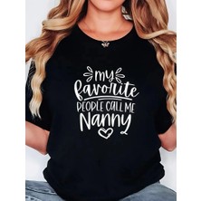 Tarz Yeri 20/1 Penye Compack Baskılı Oversize Bisiklet Yaka Kısa Kol T-shirt - Siyah -