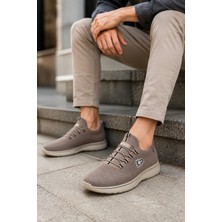 In Step Veltron Kıng Paolo Erkek Günlük Spor Ayakkabı – Hafif, Nefes Alabilen Triko Yüzeyli Konforlu Bej Sneaker