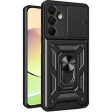 İ She Samsung Galaxy A36 Kılıf Yüzüklü ve Kamera Sürgülü Tam Korumar Cavalry Premium Tank Kapak