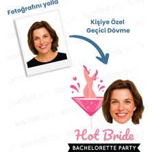 Konfeti.co Özel Tasarım Kişiselleştirilebilir Bride To Be Bekarlığa Veda Geçici Dövme Seti - 10 Adet