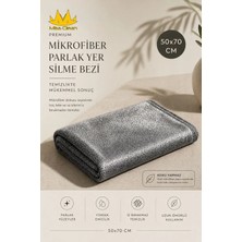 Missclean Özel Seri Mikrofiber Gri Renk Parlak Yer Bezi Büyük Boy 50*70 cm