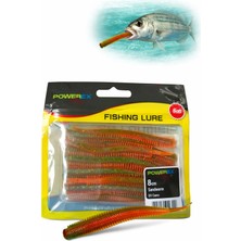 Sr Sazanrig 8cm Karides Kokulu Sandworm Silikon Yem UV Camo Renk (20 Adet)