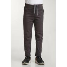 Çocuk Rıbana Bel Füme Canvas Okul Pantolonu