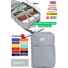 Jet Turtle Seyahat Sırt Çantası 40CM 40X25X15 cm Pegasus, Wizz Air, Ryanair, El Valizi Koltuk Altı Valizi