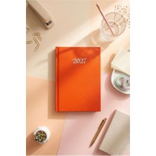 Lizy 2027 Günlük Planlayıcı Ajanda 17X24 cm  Ciltbezi Sert Kapak Turuncu