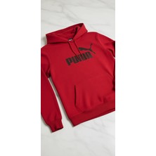 Puma Ess Big Logo Hoodie Erkek Kapüşonlu Kırmızı 2XL Sezonluk Rahat Kesim