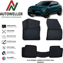 AutoWeller Alfa Romeo Junior Elettrica 2024 Sonrası Havuzlu Oto Paspas