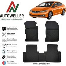 AutoWeller Honda Civic 2012-2016 Havuzlu Oto Paspas | Sedan