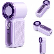 Azurtech Taşınabilir El Vantilatörü Buz Serinletmeli Dijital Ekranlı Mini Fan