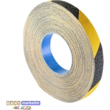 Sarı Siyah Merdiven ve Zemin Kaydırmaz Kaymaz Bant 25MM x 25MT