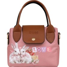 Dogo Kadın Vegan Bej Medium El Çantası - Bunny Love Tasarım