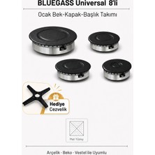 Bluegass Universal Mat 8li Ocak Bek-Kapak-Başlık Takımı Arçelik-Vestel-Beko Uyumlu-Açıklamayı Okuyunuz