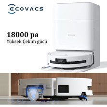 Ecovacs 18000PA Zerotangle 3.0 Ozmo Roller Gerçek Zamanlı Mop Yıkama 75°c Sıcak Sulu Omnı Robot Süpürge