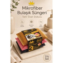 3 Adet Missclean Telli Dokulu Mikrofiber Bulaşık Süngeri Kirleri Kolayca Temizler