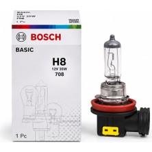 Bosch H8 12V 35W Halojen Far Ampulü Tekli Oto Sis Farı Gündüz Farı Lambası