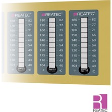 SLC Marketim Sıcaklık-Isı Ölçüm Etiketi Ölçüm Aralığı 40°C-82°C / 104°F-180°F (5adet)