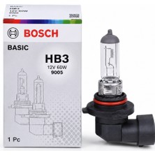 Bosch Hb3 9005 12V 60W Halojen Far Ampulü Tekli Oto Ön Far Lambası