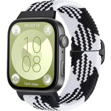 Marsilyan™- Huawei Fit 4  Kordon (Saat Değildir) - Siyah-Beyaz
