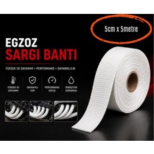 SLC Marketim Egzoz Sargı Bandı Yanmaz Sargı Keçesi 5 Metre Beyaz