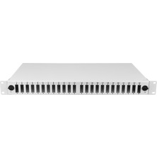 Alfafonet Optislide 24 Port Sc-Dx/lc-Qd 1ru Rack Tipi Açık Gri Fiber Optik Patch Panel