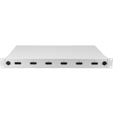 Alfafonet Optislide 6 Port Sc-Dx/lc-Qd Yatay 1ru Rack Tipi Açık Gri Fiber Optik Patch Panel