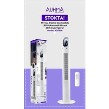 Azurtech 39” Kule Tipi Fan | Uzaktan Kumandalı, LED Ekranlı, Sessiz Çalışma, 3 Hız Kademeli, 45W Güçlü Vantilatör