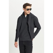 Altınyıldız Classics Pamuklu Slim Fit Dar Kesim Bato Yaka Dokulu Triko Kazak