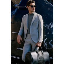 Altınyıldız Classics Yünlü Slim Fit Dar Kesim Kırlangıç Yaka Esnek Bel Takım Elbise
