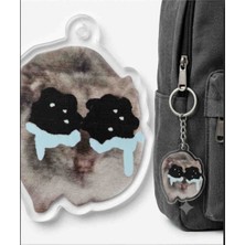 Tanlight Sad Hamster Ağlayan Hamster Akrilik Anahtarlık - Çanta Aksesuarı (Bag Charm)