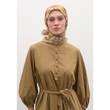 Fresh Scarfs Jasmine Joy Desen Pamuklu Viskon Eşarp Bej